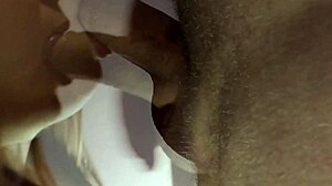 Gentle slow blowjob given to lover in intimate setting