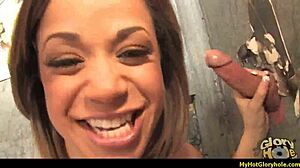 gloryhole action with hot interracial blowjob, so damn good! 🔥