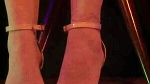 hotwife shows off high heels and stockings for cuckold