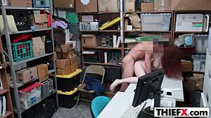 beautiful teen thief gets her ass fucked by big cock in the garage