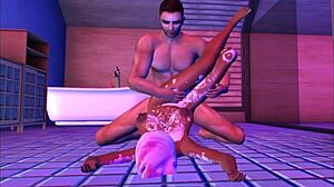 Dragged from the shower and taken on the bathroom floor in this cartoon.