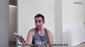 Grown Up Kickboxer Enjoys Fat Juicy Cock Alone At Home