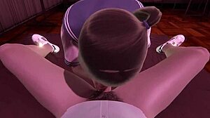 Passionate Emotions in 3D Hentai: 20-Year-Old Virgin Haruko Amaya Explores Big Tits and Ass in POV