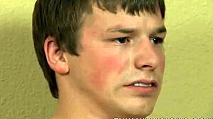 Gay twinks jerk hard cocks together