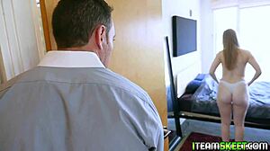 romeo price’s big cock sucked deep by dolly leigh on sofa