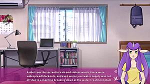 ninnin days part 10 finale with sexy brunette and big tits in game