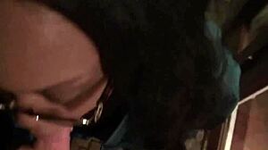 Ebony Babe Sucks Balls In Outdoor Voyeur Scene