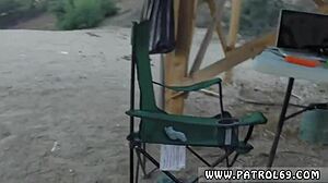 brunette gets pulled over by music cop for a deep cavity search 😏 leading to anal fun and facial cumshot outdoors