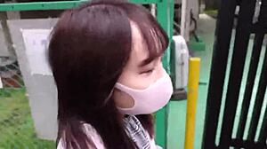 Petite Japanese college girl rides cowgirl with endless homemade climaxes