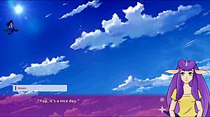 ninnin days part 10 finale with sexy brunette and big tits in game