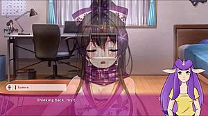 ninnin days part 10 finale with sexy brunette and big tits in game