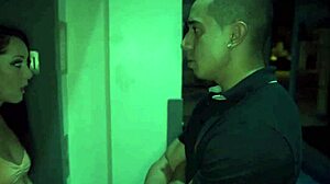 Bound teen picked up for public blowjob and facial