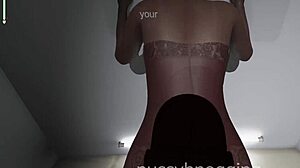 Fat guy and black girl at some model agency scene.