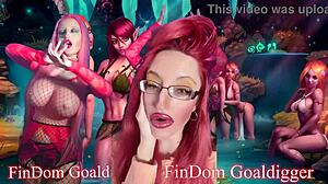 goddess in glasses demands more pay during jerk off instructions