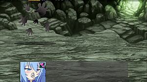 Dirty brunette teen eagerly sucks cock, then toys with fresh cum on her body