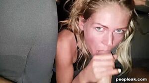 Amateur couple shares warm moment after sloppy blowjob and handjob