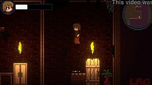 Exploring the drain mansion in this anime game