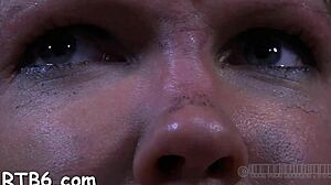 The useless doxy vibrates her clit in sloppy blowjob scene