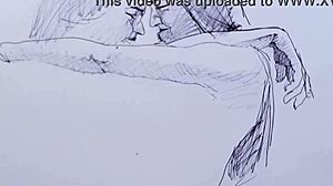 I sketched two beautiful sexy girls quickly with my ballpoint pen for fun.