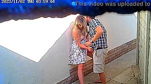 daring couple caught banging in public