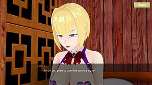 Let's PLAY charming waitress with BIG TITS