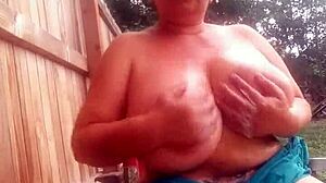 Feeling the intense pleasure as big tits bounce during amateur pussy fucking