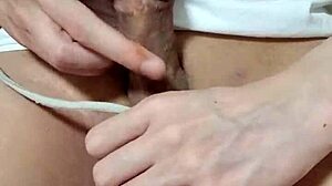 teasing my pee hole with new 10mm sounding toy