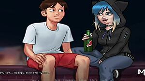 Ebony babe rides him hard in bed with cowgirl moves