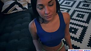 Hot Amara Romani performs blowjob and anal on his big cock.