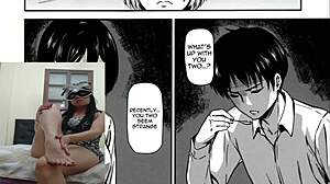 Watching the premiere of Shingeki no Kyojin with excitement