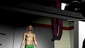 luv follows his gay personal trainer in anime style