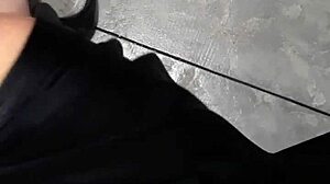 wow, flashing my cock at the mature lady in the laundry mat, she looks shocked!