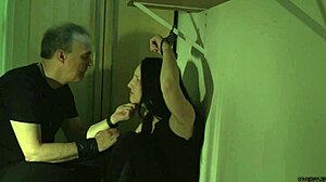 Bella Angel Sucks BDSM Master While Machine Fucks Her Hard