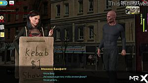 Fashionbusiness - Groping her breasts in wild 3D game action.