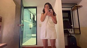 My girlfriend begs me to record her masturbating session