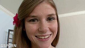 Hot American Brunette Teen Reveals Her Hairy Pussy in Solo Show.