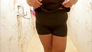 myanmar sexy milf bathing in the shower, so hot