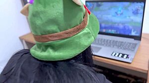 Stuck It in the Young Gamer's Wet Pussy While She Played