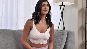 Busty Teen Sucks Cock In Car Then Gets Railed