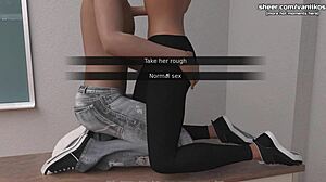 Blonde 18yo teen with gorgeous ass gets creampied in public library. Hentai gameplay at Lancaster Boarding House shocks!