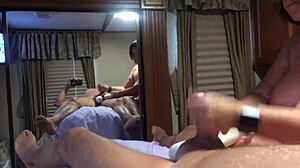 wife's skilled blowjob leaves amateur husband dripping with hot cumshot