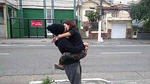 Fazendo altas putarias com o bluezao nas ruas de santana