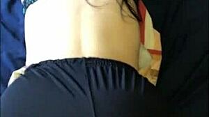 amateur couple shows off perfect butt in steamy doggy