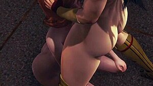 Marvel DC Hentai Futanari Featuring Black Widow Wonder Woman Harley Quinn in Hard Sex Anime