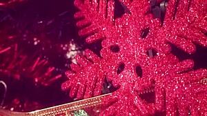 happy holidays with massive tits and solo cum play