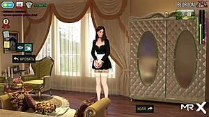 Fashionbusiness Babe Plots to Strip Off Her Tight Panties in 3D