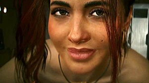 Claire Russell explores Laguna Bend in Cyberpunk 2077's ultra settings during an intense sex scene.