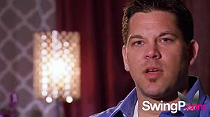 Wild oral action in a daring outdoor game with horny swingers