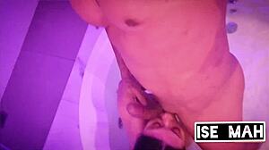 ise mah's pov blowjob in motel bathtub