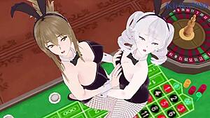 Kusuha Mizuha Cagalli Intense Lesbian Hentai Play!